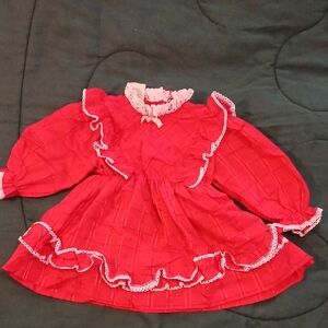 Red Ruffled Baby Dress
